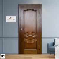 Межкомнатные двери от производителя шпонированные Амелия Тон 35 Шервуд ,стекло Айрис бронза