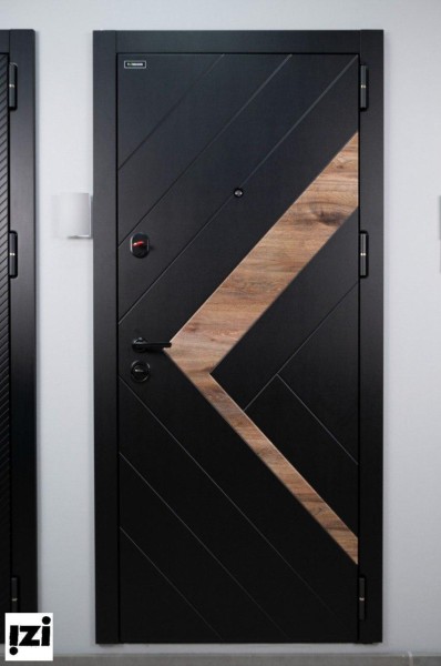 TANDOOR Входные двери ТАНДОР Спарта черный кварц для квартиры  с дизайном дверь