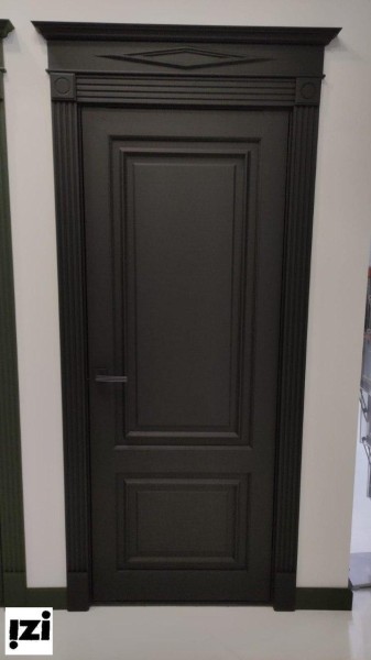 Межкомнатные двери Деканто / цвет Barhat Black ПО (двери черные)