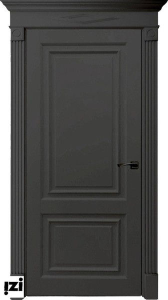 Межкомнатные двери Верона / цвет Barhat Black ПО (двери черные)