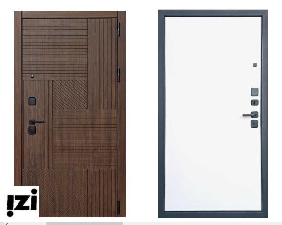 Входные двери дизайнерскую дверь Браун /белый с увеличенными наличниками 98 мм.