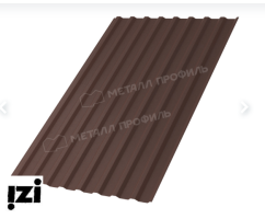 Профлист МЕТАЛЛ ПРОФИЛЬ МП-20x1100-B (VikingMP-01-8017-0,45) коричневый шоколад RAL 8017 (Фасад)