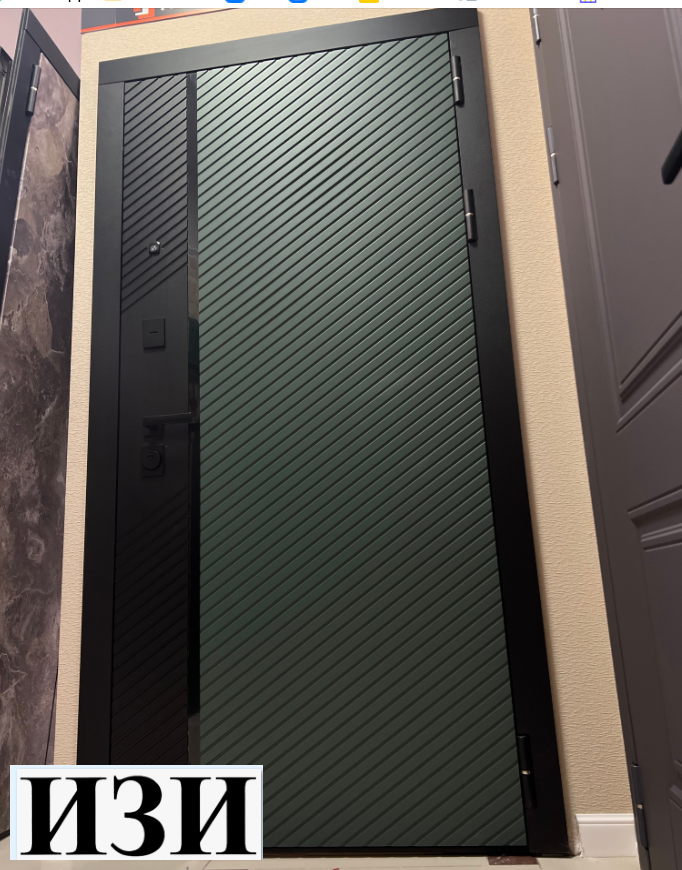 Входные двери  Клио Авокадо двери для квартиры зеркало