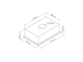 Встраиваемая вытяжка GS BLOC LIGHT 600 Нержавеющая сталь