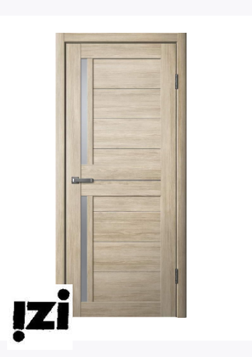 Межкомнатные двери 07. LA STELLA 202 ПВХ ясень латте МАТОВОЕ СТЕКЛО флай дорс fly doors