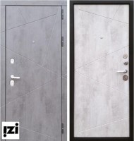 Входные двери Лофт Снаружи и внутри панель МДФ 10мм Серый камень / Белый камень