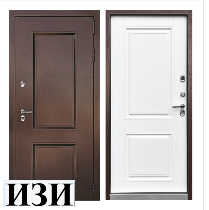 Входные двери Термолюкс медь / винорит белый