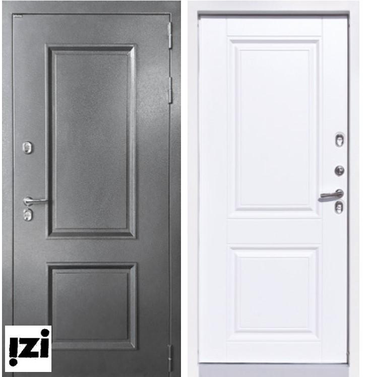 Входные двери Термолюкс серебро/ белая шагрень + винорит белый