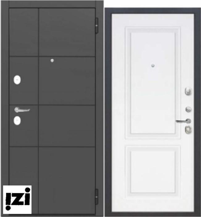 Входные двери Феррони Гарда 2МДФ Велюр белый софт Дверь в квартиру