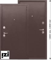 Входные двери Феррони Гарда mini Металл/Металл  Размеры: 860х1800/1900 мм, 960х1800/1900 мм