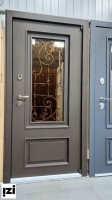 Входные двери Антарес ВИКТОРИЯ со стеклом и ковкой ТЕРМО терморазрыв