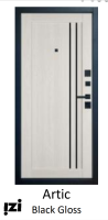 Входные двери BALANCE Twin Atum Pro 33 Artic Black Gloss VFD Владимировская фабрика дверей