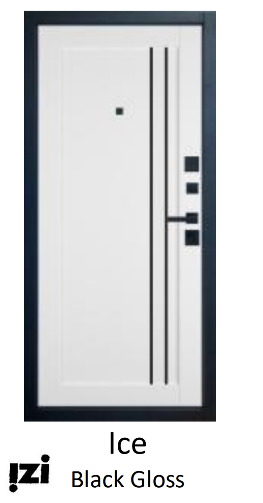 Входные двери BALANCE Twin Atum Pro 33 Artic Ice Black Gloss VFD Владимировская фабрика дверей