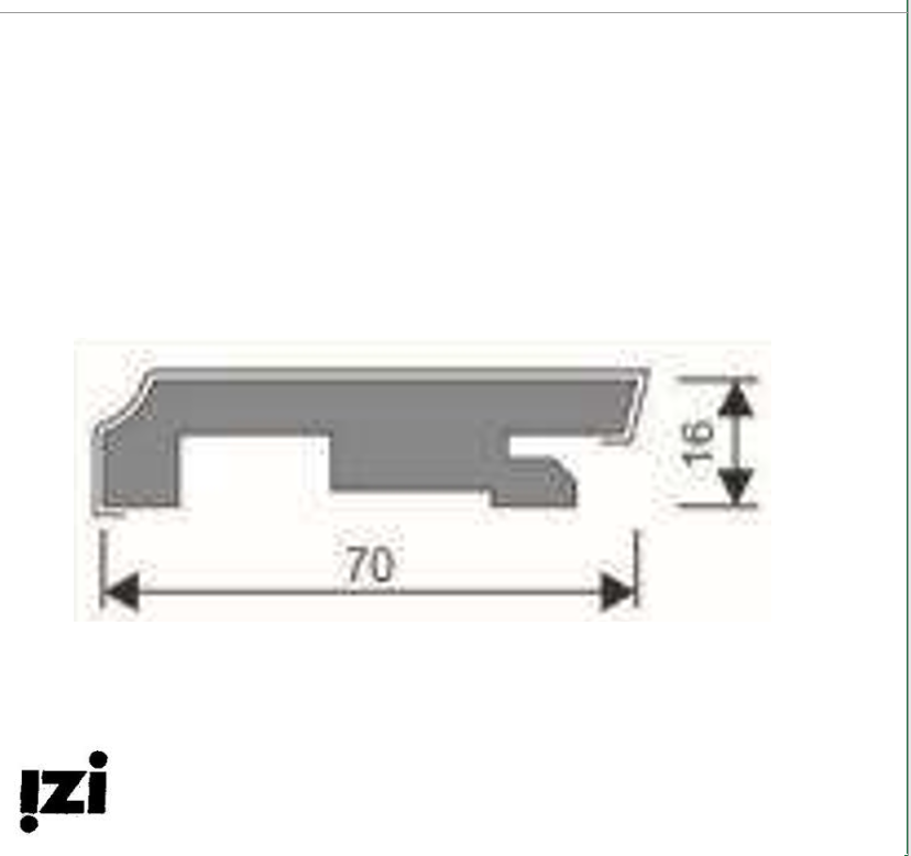 ППЛИНТУС №1705 16х70х2750 мм (шт.)  (ЦВЕТ СНЕЖНАЯ КОРОЛЕВА - ДЛЯ АЛЯСКА СУПЕРМАТОВАЯ)  ( АЛЯСКА СУПЕРМАТОВАЯ - ПОД ЗАКАЗ)