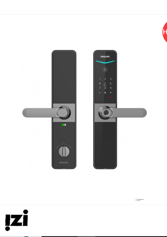 Электронный дверной замок Philips Easykey DDL610-5HBS