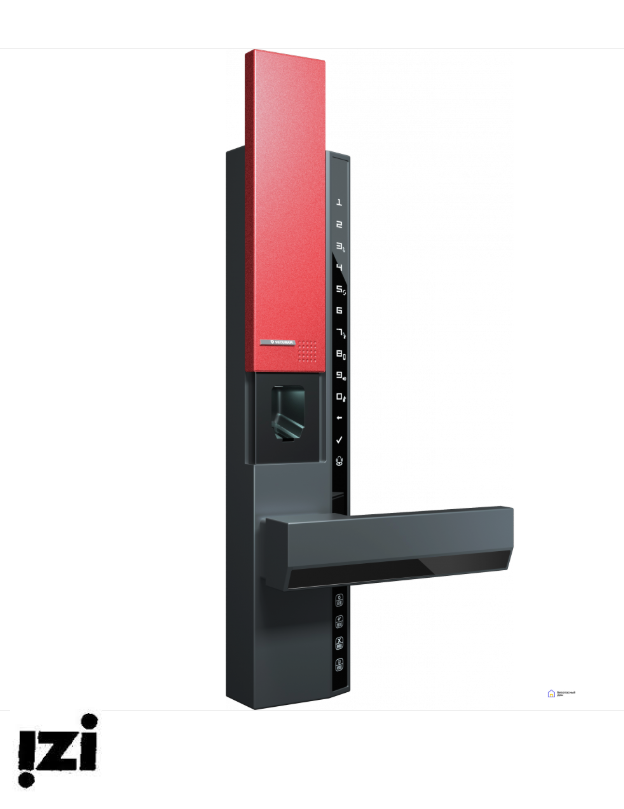 Врезной электронный дверной замок SECURAM V8 FINGER VEIN . Топовая версия замка