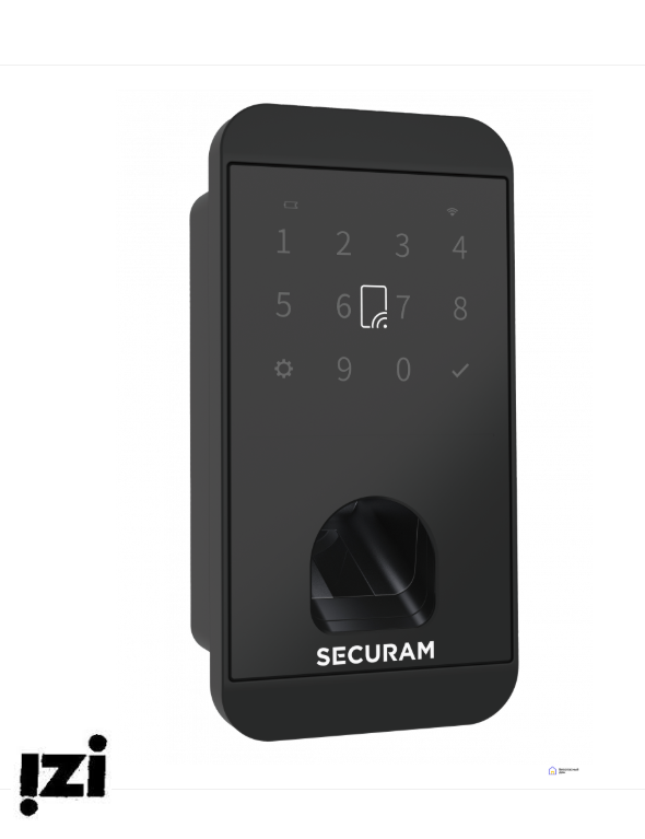 Врезной электронный дверной замок SECURAM D8 PRO FINGER VEIN