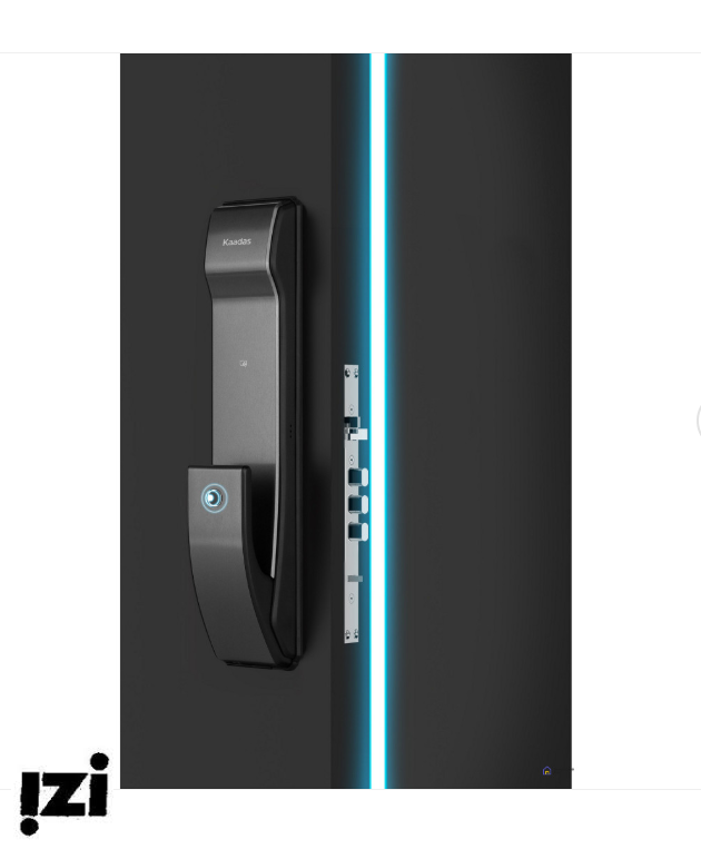 Врезной электронный дверной замок Kaadas K9-5W Black с отпечатком пальца