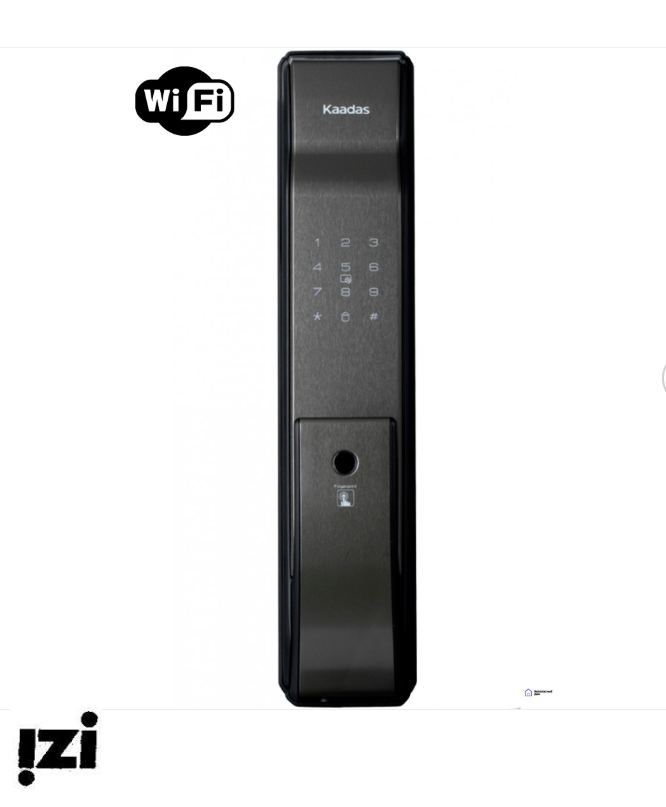 Врезной электронный дверной замок Kaadas K9-5W Black с отпечатком пальца