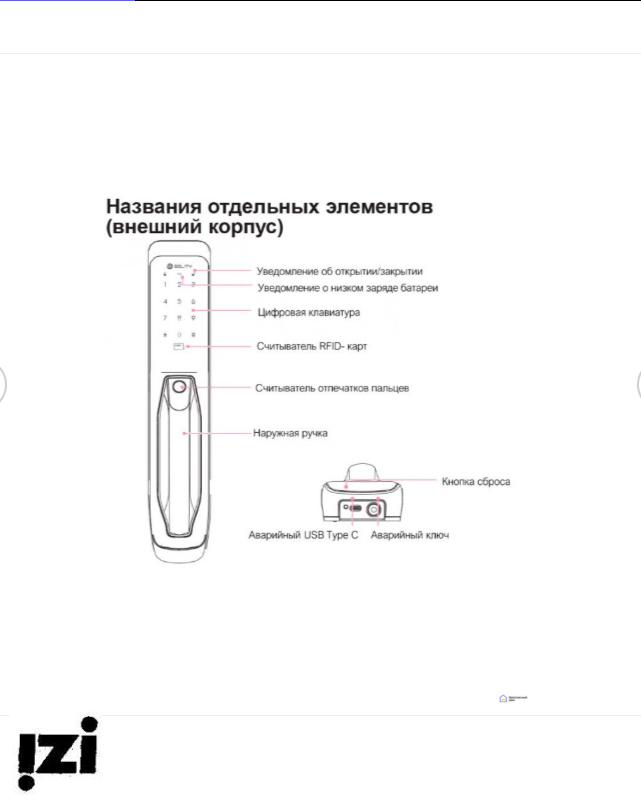 Электронный дверной замок Solity GP-3000BK BLACK с отпечатком пальца