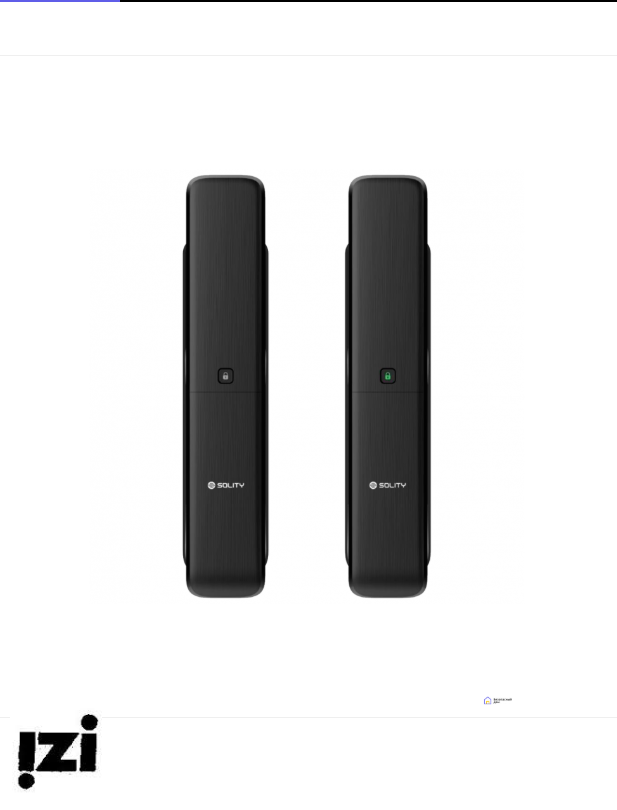 Электронный дверной замок Solity GP-4000BK DARK SILVER с отпечатком пальца