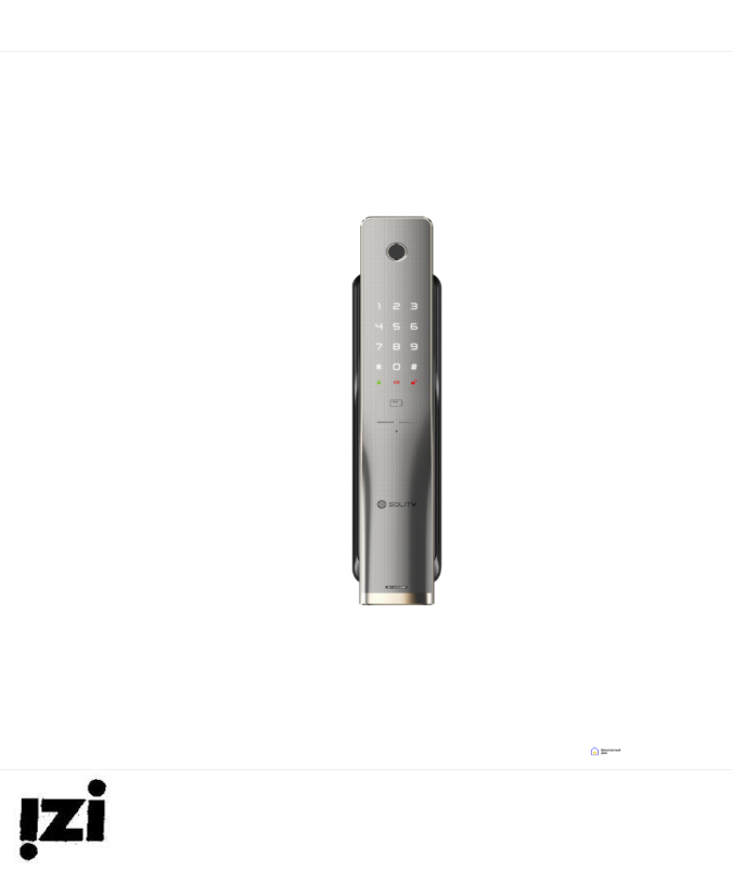 Электронный дверной замок Solity GP-4000BK DARK SILVER с отпечатком пальца