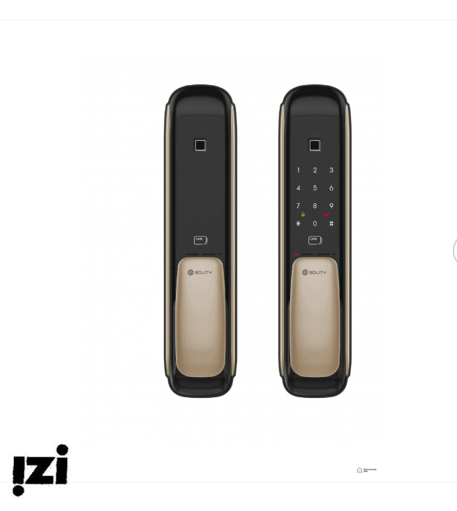 Электронный дверной замок Solity GSP-1000BK GOLD с отпечатком пальца