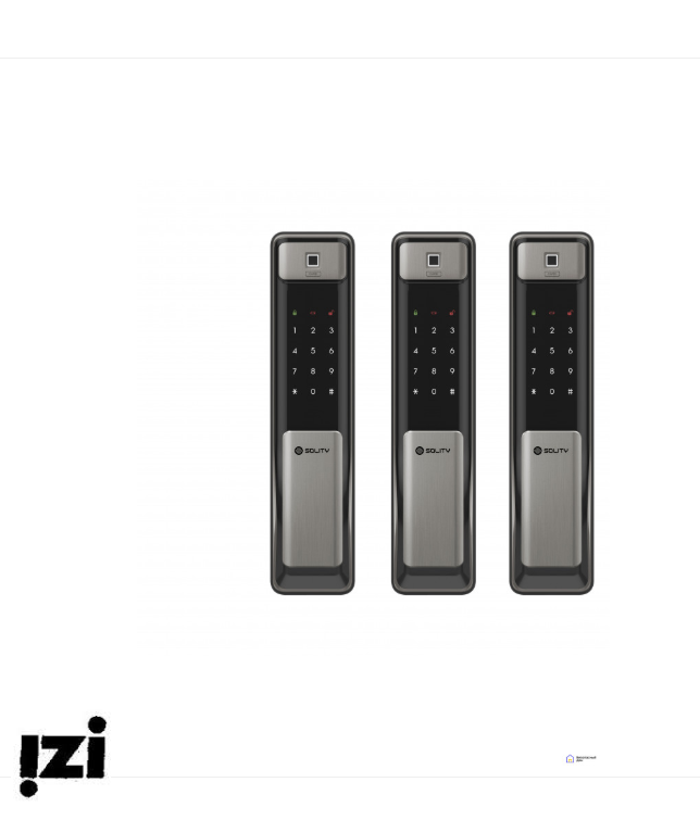 Электронный дверной замок Solity GSP-2000BK Dark Silver с отпечатком пальца