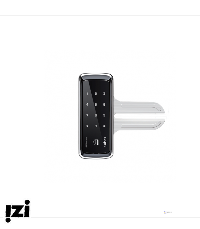 Электронный дверной замок для стеклянной двери LocPro GL725B2 Series Black