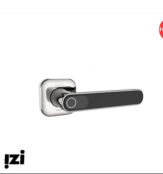 Врезной электронный дверной замок Kaadas LH01 Silver с отпечатком пальца