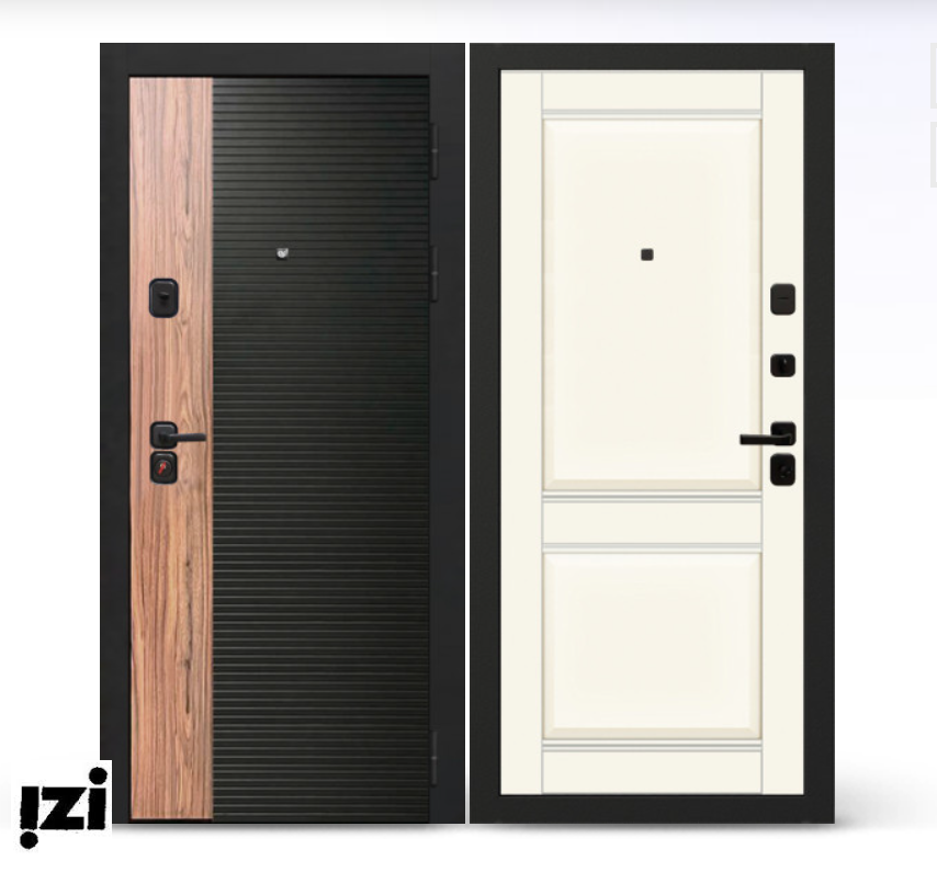 Входная дверь OIKO ACOUSTIC Art Black/Wood/DIM I-10 Angel Matt