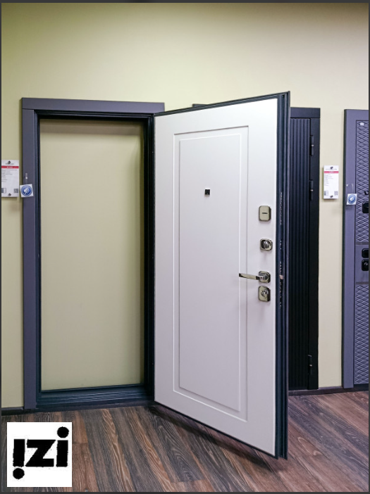 Входная дверь OIKO ACOUSTIC Art Black/K1 Софт белый