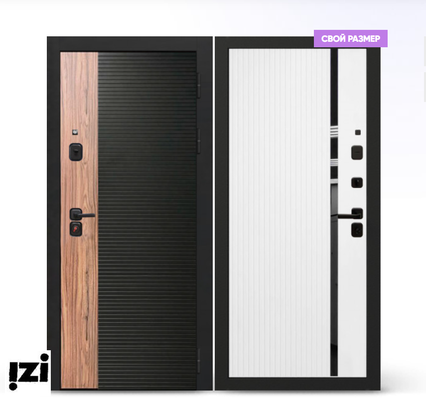 ходная дверь OIKO ACOUSTIC Art Black/Wood/Art Софт белый