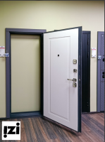 Входная дверь OIKO ACOUSTIC Art Black/Wood/K1 Софт белый