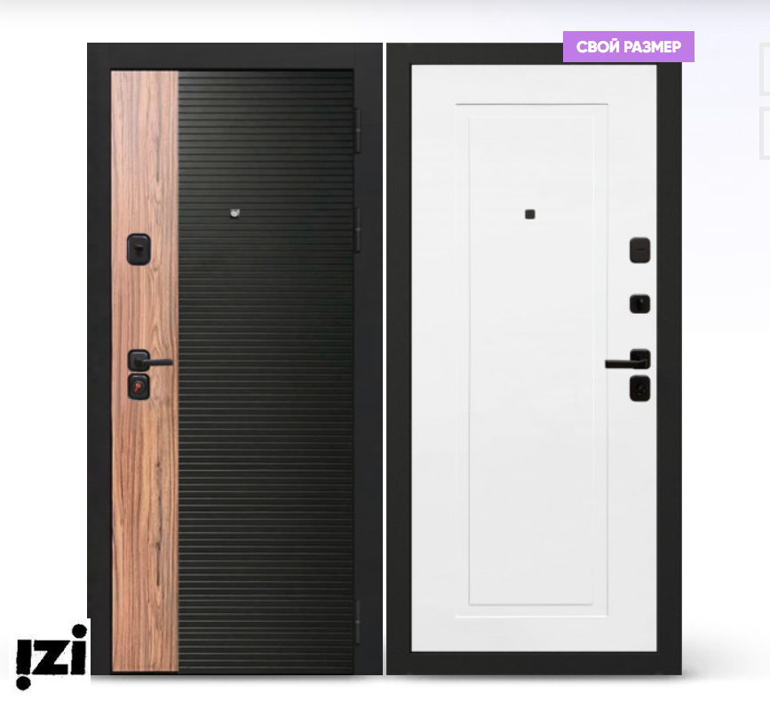 Входная дверь OIKO ACOUSTIC Art Black/Wood/K1 Софт белый