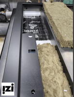 Входная дверь OIKO ACOUSTIC Art Black/Wood/Reflex Софт белый зеркало