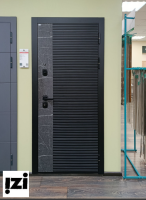 Входная дверь OIKO ACOUSTIC Art Black/Marble/K2 Софт белый