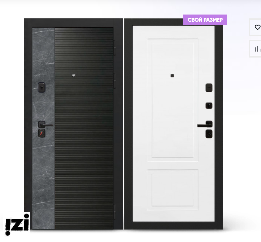 Входная дверь OIKO ACOUSTIC Art Black/Marble/K2 Софт белый