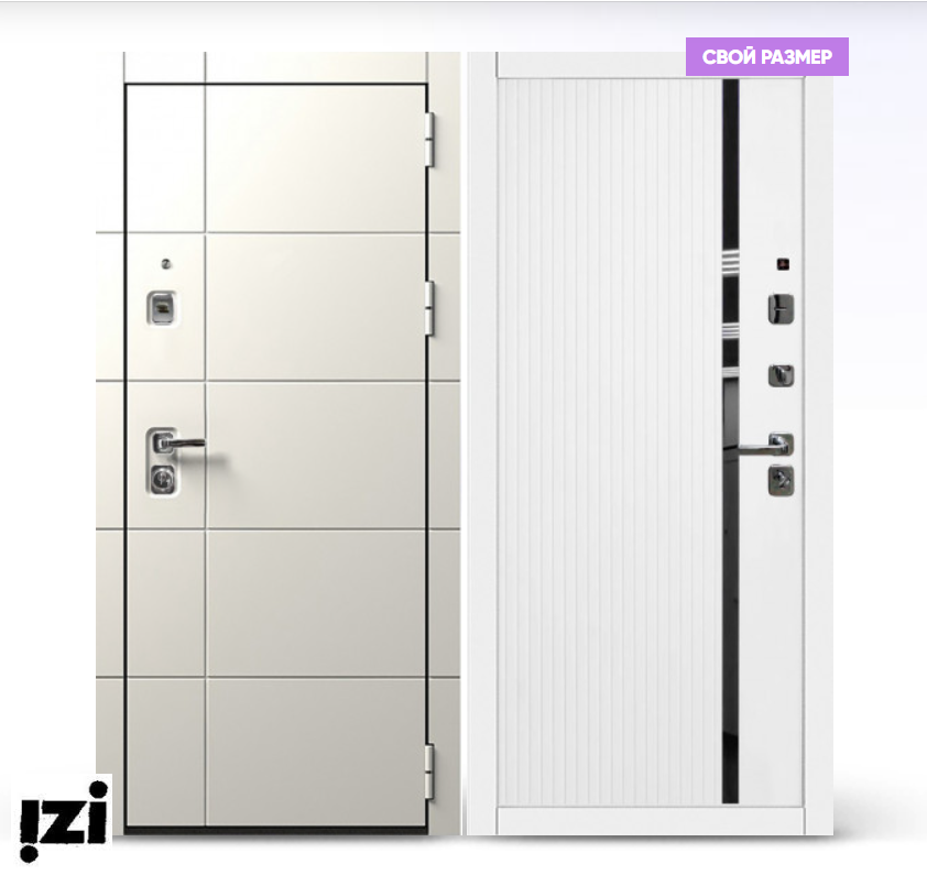 Входная дверь OIKO ACOUSTIC Grafika-2 White/Art Софт белый