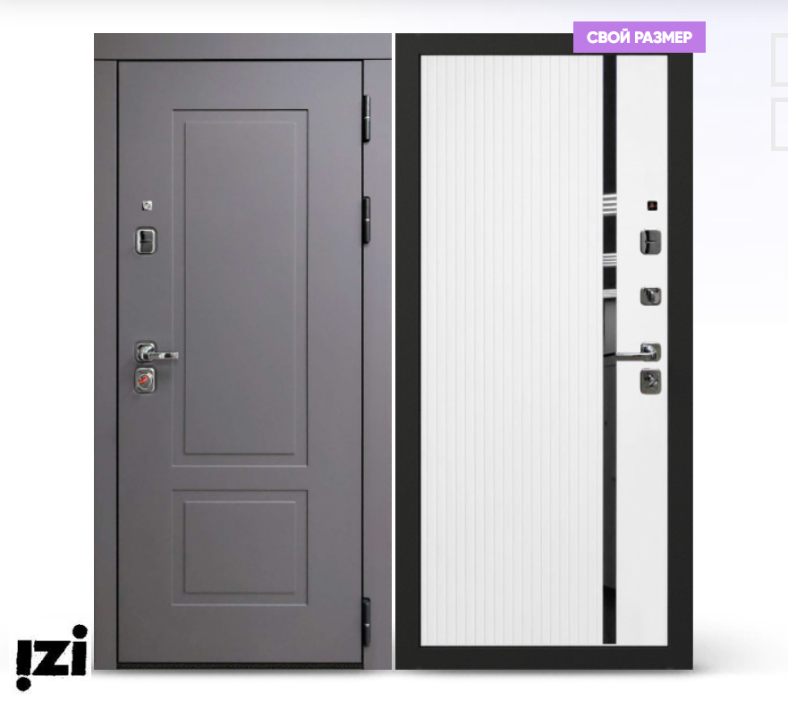 Входная дверь OIKO ACOUSTIC K2 Grey Soft/Art Софт белый