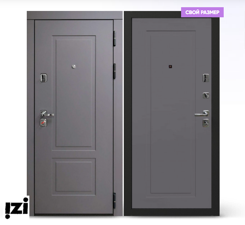 Входная дверь OIKO ACOUSTIC K2 Grey Soft/K1 Софт серый