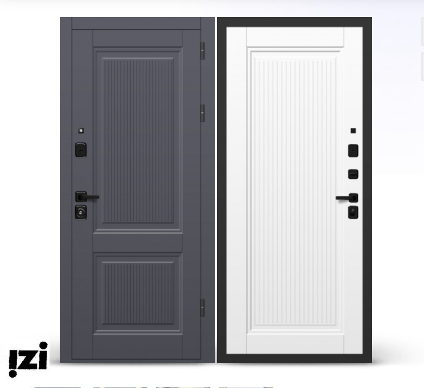 Входная дверь OIKO Standart Classic Grey / Софт Белый