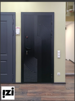 Входная дверь OIKO Standart Orbit Black / Софт Белый