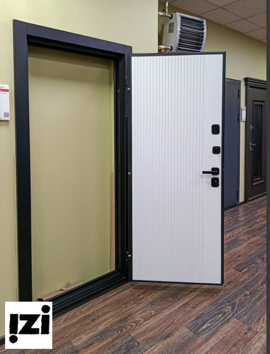 Входная дверь OIKO Standart Orbit Black / Софт Белый