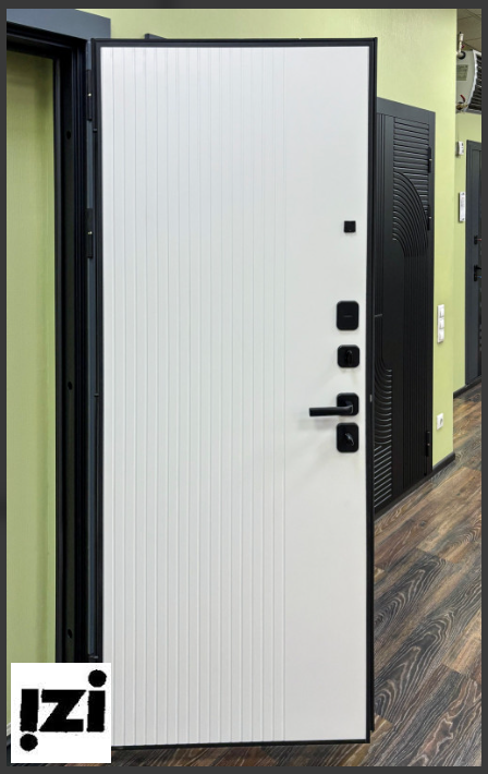 Входная дверь OIKO Standart Grey slats / Белый