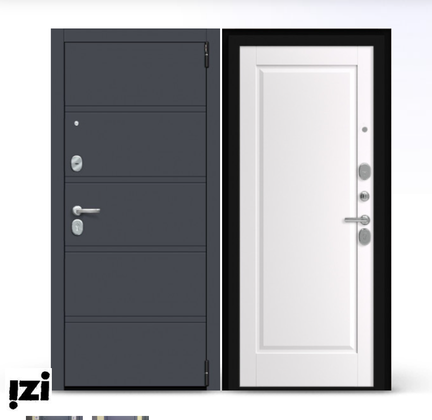 Стальная дверь Porta R 8.П1 Graphite Pro/Alaska