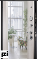 Стальная дверь Porta S-3 51.П61 Almon 28/Cappuccino Veralinga зеркало