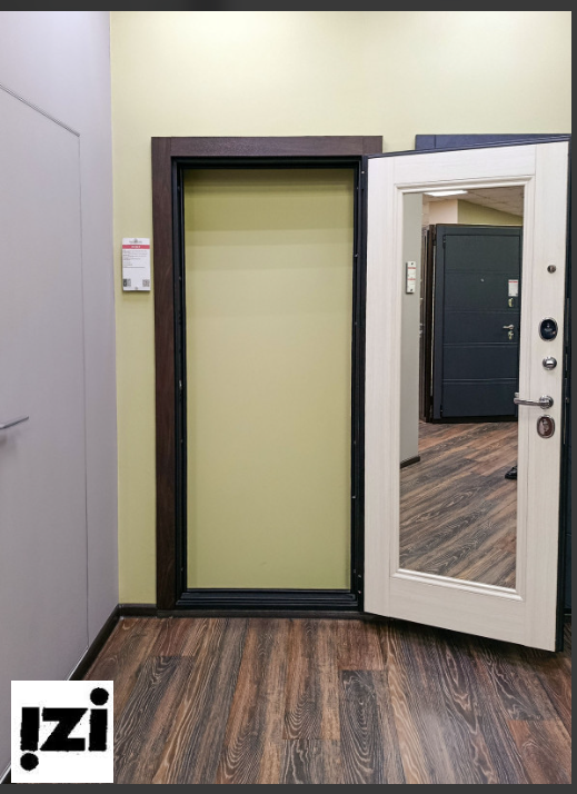 Стальная дверь Porta S-3 51.П61 Almon 28/Cappuccino Veralinga зеркало