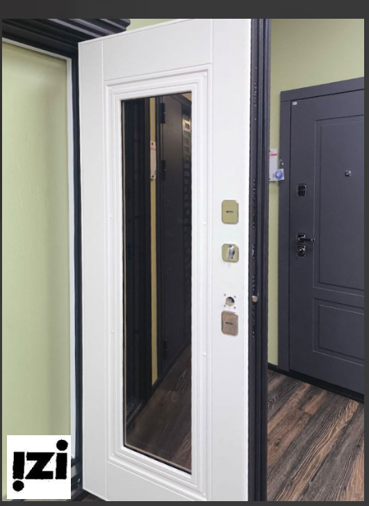 Входная дверь OIKO T 110 SP 1 Муар 8019/9003/Белый терморазрыв