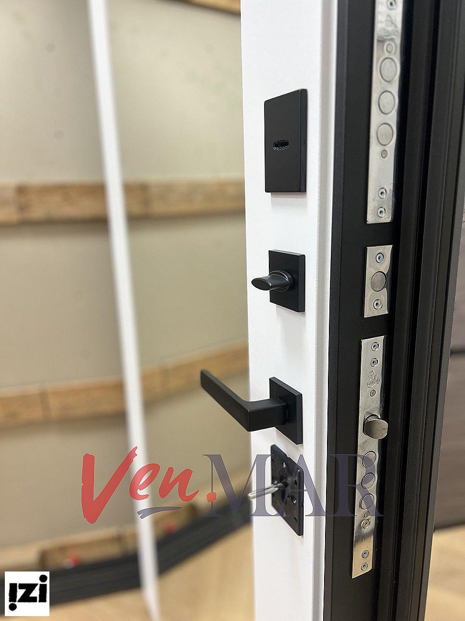 Входные двери Галлея Графит Зеркало двери для квартиры